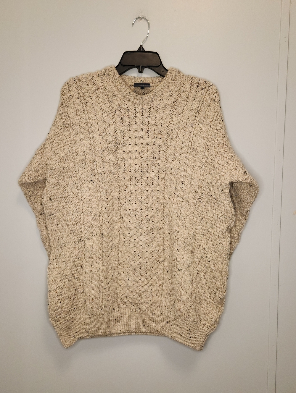 Aran Woolen Mills 100% Pure New Wool Sweater Size Large. Made In Ireland! - Picture 7 of 11